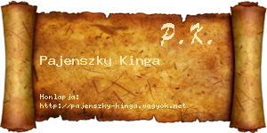 Pajenszky Kinga névjegykártya